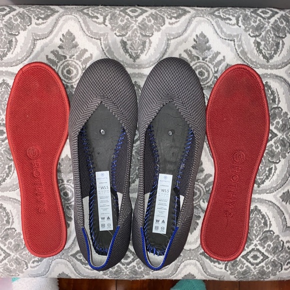 Rothy grey with red inserts ballerina flats Excellent like new condition 5.5 - Picture 8 of 16